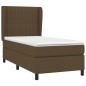 vidaXL Boxspringbett mit Matratze Dunkelbraun 80x200 cm Stoff vidaXL Boxspringbett mit Matratze Dunkelbraun 80x200 cm Stoff