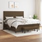 vidaXL Boxspringbett mit Matratze Dunkelbraun 180x200 cm Stoff vidaXL Boxspringbett mit Matratze Dunkelbraun 180x200 cm Stoff