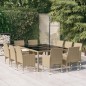 11-tlg. Garten-Essgruppe Poly Rattan Beige 11-tlg. Garten-Essgruppe Poly Rattan Beige