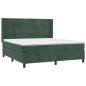 vidaXL Boxspringbett mit Matratze & LED Dunkelgrün 180x200 cm Samt vidaXL Boxspringbett mit Matratze & LED Dunkelgrün 180x200 cm Samt