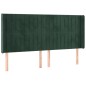 vidaXL Boxspringbett mit Matratze & LED Dunkelgrün 180x200 cm Samt vidaXL Boxspringbett mit Matratze & LED Dunkelgrün 180x200 cm Samt
