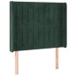 vidaXL Boxspringbett mit Matratze & LED Dunkelgrün 100x200 cm Samt vidaXL Boxspringbett mit Matratze & LED Dunkelgrün 100x200 cm Samt