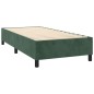 vidaXL Boxspringbett mit Matratze & LED Dunkelgrün 90x200 cm Samt vidaXL Boxspringbett mit Matratze & LED Dunkelgrün 90x200 cm Samt