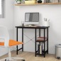 vidaXL Computertisch Schwarz 80x40x72 cm MDF und Metall vidaXL Computertisch Schwarz 80x40x72 cm MDF und Metall