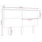 vidaXL Bett-Kopfteil 164x6x82,5 cm Massivholz Kiefer