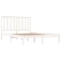 vidaXL Massivholzbett Weiß Kiefer 135x190 cm vidaXL Massivholzbett Weiß Kiefer 135x190 cm