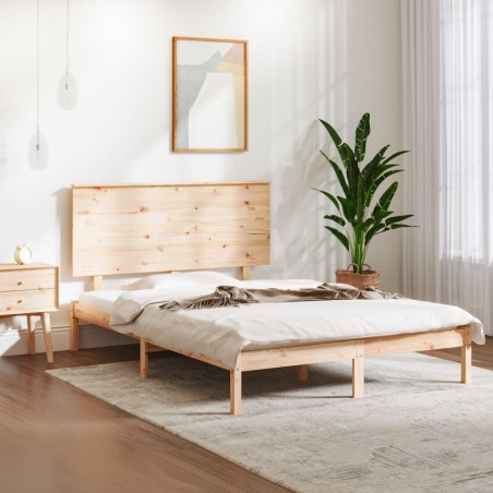 vidaXL Massivholzbett 135x190 cm