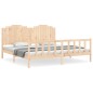 vidaXL Massivholzbett mit Kopfteil 200x200 cm vidaXL Massivholzbett mit Kopfteil 200x200 cm