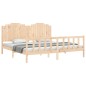 vidaXL Massivholzbett mit Kopfteil 200x200 cm vidaXL Massivholzbett mit Kopfteil 200x200 cm
