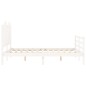 vidaXL Massivholzbett mit Kopfteil Weiß 140x190 cm vidaXL Massivholzbett mit Kopfteil Weiß 140x190 cm