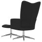 vidaXL Relaxsessel mit Hocker Schwarz Samt vidaXL Relaxsessel mit Hocker Schwarz Samt