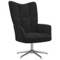 vidaXL Relaxsessel mit Hocker Schwarz Samt vidaXL Relaxsessel mit Hocker Schwarz Samt