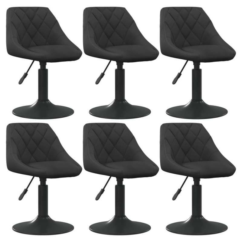 vidaXL Esszimmerstühle 6 Stk. Drehbar Schwarz Samt vidaXL Esszimmerstühle 6 Stk. Drehbar Schwarz Samt