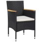 11-tlg. Garten-Essgruppe Poly Rattan Schwarz 11-tlg. Garten-Essgruppe Poly Rattan Schwarz