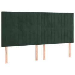 vidaXL Kopfteile 4 Stk. Dunkelgrün 90x5x78/88 cm Samt