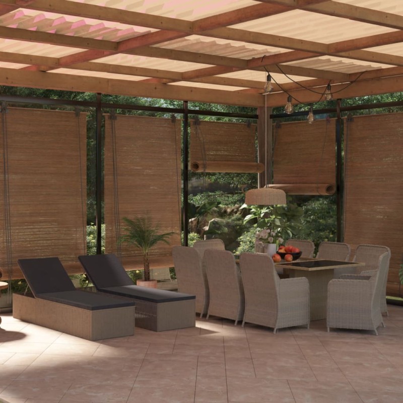11-tlg. Garten-Essgruppe Poly Rattan Braun 11-tlg. Garten-Essgruppe Poly Rattan Braun