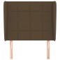 vidaXL Kopfteil mit Ohren Dunkelbraun 83x23x118/128 cm Stoff