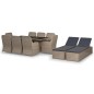 11-tlg. Garten-Essgruppe Poly Rattan Braun 11-tlg. Garten-Essgruppe Poly Rattan Braun