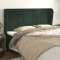 vidaXL Kopfteil mit Ohren Dunkelgrün 183x23x118/128 cm Samt
