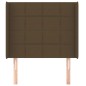 vidaXL Kopfteil mit Ohren Dunkelbraun 83x16x118/128 cm Stoff