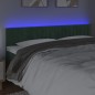 vidaXL LED Kopfteil Dunkelgrün 200x5x78/88 cm Samt