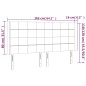 vidaXL LED Kopfteil Dunkelbraun 163x16x118/128 cm Stoff vidaXL LED Kopfteil Dunkelbraun 163x16x118/128 cm Stoff