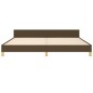 vidaXL Bettgestell mit Kopfteil Dunkelbraun 200x200 cm Stoff vidaXL Bettgestell mit Kopfteil Dunkelbraun 200x200 cm Stoff