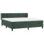 vidaXL Boxspringbett mit Matratze Dunkelgrün 160x200 cm Samt vidaXL Boxspringbett mit Matratze Dunkelgrün 160x200 cm Samt