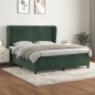 vidaXL Boxspringbett mit Matratze Dunkelgrün 180x200 cm Samt vidaXL Boxspringbett mit Matratze Dunkelgrün 180x200 cm Samt