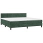 vidaXL Boxspringbett mit Matratze & LED Dunkelgrün 200x200 cm Samt vidaXL Boxspringbett mit Matratze & LED Dunkelgrün 200x200 cm Samt