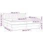 vidaXL Boxspringbett mit Matratze & LED Dunkelgrün 200x200 cm Samt vidaXL Boxspringbett mit Matratze & LED Dunkelgrün 200x200 cm Samt