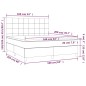 vidaXL Boxspringbett mit Matratze & LED Dunkelbraun 160x200 cm Stoff vidaXL Boxspringbett mit Matratze & LED Dunkelbraun 160x200 cm Stoff
