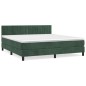 vidaXL Boxspringbett mit Matratze Dunkelgrün 180x200 cm Samt vidaXL Boxspringbett mit Matratze Dunkelgrün 180x200 cm Samt