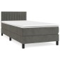 vidaXL Boxspringbett mit Matratze Dunkelgrau 80x200 cm Samt vidaXL Boxspringbett mit Matratze Dunkelgrau 80x200 cm Samt