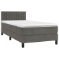 vidaXL Boxspringbett mit Matratze Dunkelgrau 80x200 cm Samt vidaXL Boxspringbett mit Matratze Dunkelgrau 80x200 cm Samt