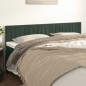 vidaXL Kopfteile 2 Stk. Dunkelgrün 100x5x78/88 cm Samt