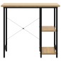 vidaXL Computertisch Schwarz und Eiche Hell 80x40x72 cm MDF und Metall vidaXL Computertisch Schwarz und Eiche Hell 80x40x72 cm MDF und Metall