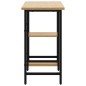 vidaXL Computertisch Schwarz und Eiche Hell 80x40x72 cm MDF und Metall vidaXL Computertisch Schwarz und Eiche Hell 80x40x72 cm MDF und Metall
