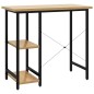 vidaXL Computertisch Schwarz und Eiche Hell 80x40x72 cm MDF und Metall vidaXL Computertisch Schwarz und Eiche Hell 80x40x72 cm MDF und Metall