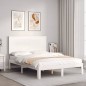 vidaXL Massivholzbett ohne Matratze Weiß 140x190 cm Kiefernholz vidaXL Massivholzbett ohne Matratze Weiß 140x190 cm Kiefernholz