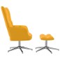 vidaXL Relaxsessel mit Hocker Senfgelb Samt vidaXL Relaxsessel mit Hocker Senfgelb Samt