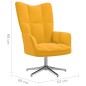 vidaXL Relaxsessel mit Hocker Senfgelb Samt vidaXL Relaxsessel mit Hocker Senfgelb Samt