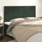 vidaXL Kopfteile 4 Stk. Dunkelgrün 100x5x78/88 cm Samt vidaXL Kopfteile 4 Stk. Dunkelgrün 100x5x78/88 cm Samt