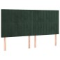 vidaXL Kopfteile 4 Stk. Dunkelgrün 100x5x78/88 cm Samt vidaXL Kopfteile 4 Stk. Dunkelgrün 100x5x78/88 cm Samt