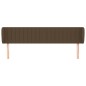 vidaXL Kopfteil mit Ohren Dunkelbraun 183x23x78/88 cm Stoff