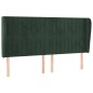 vidaXL Kopfteil mit Ohren Dunkelgrün 203x23x118/128 cm Samt
