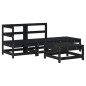 vidaXL 4-tlg. Garten-Lounge-Set Schwarz Massivholz Kiefer vidaXL 4-tlg. Garten-Lounge-Set Schwarz Massivholz Kiefer