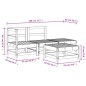 vidaXL 4-tlg. Garten-Lounge-Set Schwarz Massivholz Kiefer vidaXL 4-tlg. Garten-Lounge-Set Schwarz Massivholz Kiefer