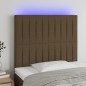vidaXL LED Kopfteil Dunkelbraun 80x5x118/128 cm Stoff vidaXL LED Kopfteil Dunkelbraun 80x5x118/128 cm Stoff