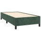 vidaXL Boxspringbett mit Matratze Dunkelgrün 90x200 cm Samt vidaXL Boxspringbett mit Matratze Dunkelgrün 90x200 cm Samt